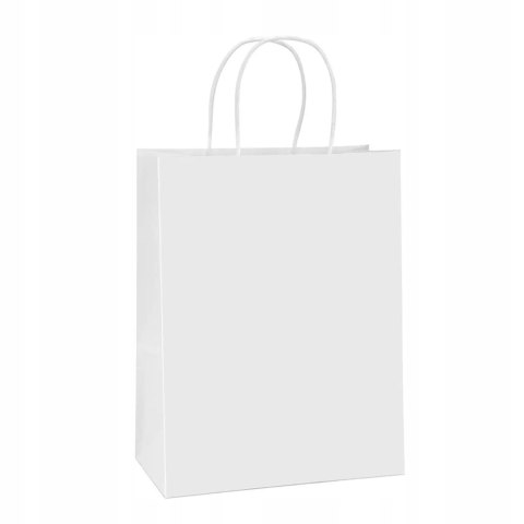 BSTech Torba Papierowa, prezentowa, biała rączka. 260x170x310. Zestaw 25 szt. 120 gsm. BSTech Torba Papierowa, prezentowa, biała rączka. 260x170x310. Zestaw 25 szt. 120 gsm.
