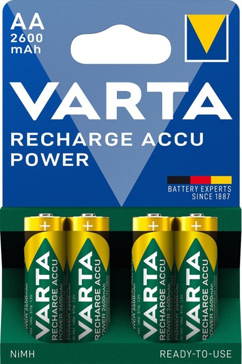Zestaw akumulatorków AA VARTA Ready2Use 5716101404 (2600mAh ; Ni-MH) Zestaw akumulatorków AA VARTA Ready2Use 5716101404 (2600mAh ; Ni-MH)