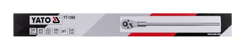 Yato YT-1360 klucz zapadkowy Stal chromowo-wanadowa 19 mm 1 szt. Stal nierdzewna 24