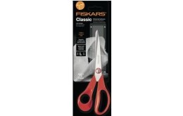Fiskars 003814 nożyczki szkolne i papiernicze Uniwersalne Proste cięcie Czerwony, Srebrny
