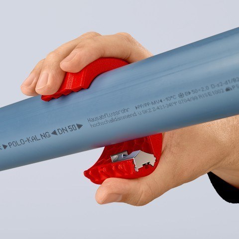 KNIPEX ręczny obcinak do rur PCV i tulejek uszczelniających KNIPEX ręczny obcinak do rur PCV i tulejek uszczelniających