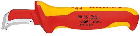 Knipex Kabelmantelmesser 009855 Metaliczny, Czerwony, Żółty Stałe ostrze noża Knipex Kabelmantelmesser 009855 Metaliczny, Czerwony, Żółty Stałe ostrze noża