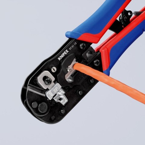 Knipex 97 51 13 zaciskarka kablowa Narzędzie do zaciskania Czarny, Niebieski, Czerwony Knipex 97 51 13 zaciskarka kablowa Narzędzie do zaciskania Czarny, Niebieski, Czerwony