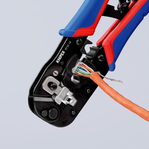 Knipex 97 51 13 zaciskarka kablowa Narzędzie do zaciskania Czarny, Niebieski, Czerwony Knipex 97 51 13 zaciskarka kablowa Narzędzie do zaciskania Czarny, Niebieski, Czerwony
