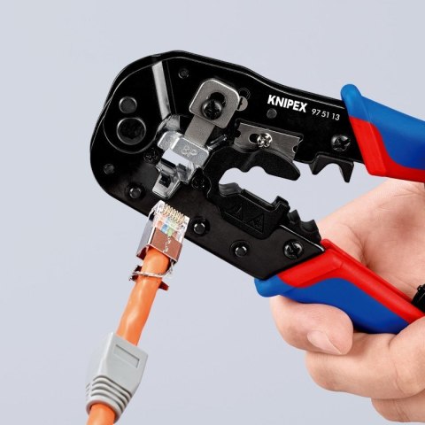 Knipex 97 51 13 zaciskarka kablowa Narzędzie do zaciskania Czarny, Niebieski, Czerwony Knipex 97 51 13 zaciskarka kablowa Narzędzie do zaciskania Czarny, Niebieski, Czerwony