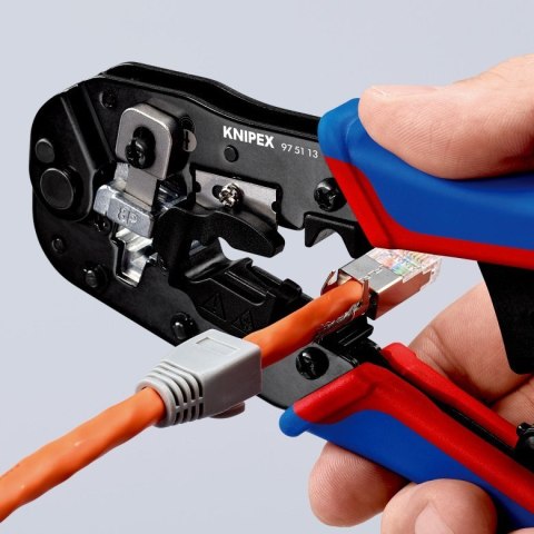Knipex 97 51 13 zaciskarka kablowa Narzędzie do zaciskania Czarny, Niebieski, Czerwony Knipex 97 51 13 zaciskarka kablowa Narzędzie do zaciskania Czarny, Niebieski, Czerwony