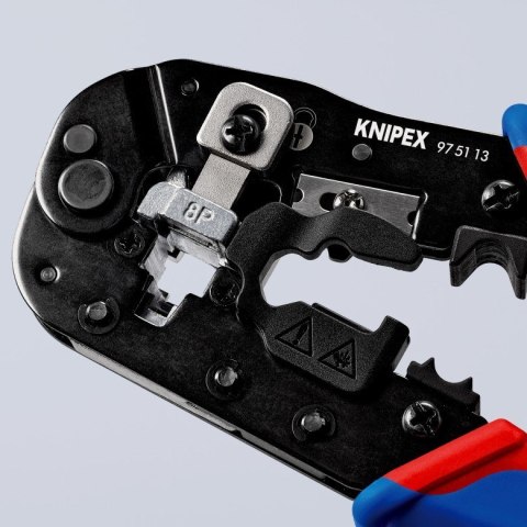 Knipex 97 51 13 zaciskarka kablowa Narzędzie do zaciskania Czarny, Niebieski, Czerwony Knipex 97 51 13 zaciskarka kablowa Narzędzie do zaciskania Czarny, Niebieski, Czerwony