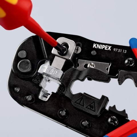 Knipex 97 51 13 zaciskarka kablowa Narzędzie do zaciskania Czarny, Niebieski, Czerwony Knipex 97 51 13 zaciskarka kablowa Narzędzie do zaciskania Czarny, Niebieski, Czerwony