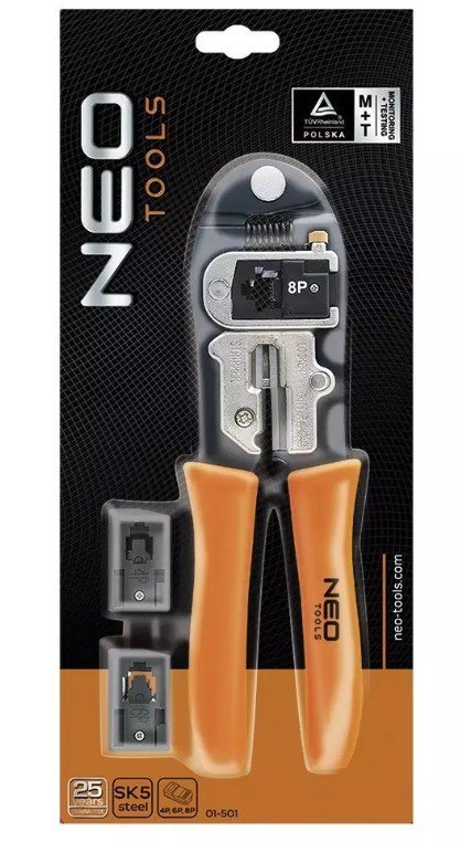 Szczypce do końcówek telefonicznych Neo Tools 4P, 6P, 8P Szczypce do końcówek telefonicznych Neo Tools 4P, 6P, 8P