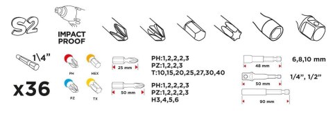 Graphite 56H560 końcówka wkrętakowa Graphite 56H560 końcówka wkrętakowa