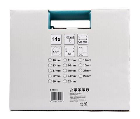 Makita E-16586 Gniazdo udarowe Wpływ socket set Czarny, Zielony Makita E-16586 Gniazdo udarowe Wpływ socket set Czarny, Zielony