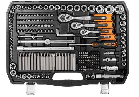 Zestaw kluczy Neo Tools 300 elementów 1/2", 3/8", 1/4" Zestaw kluczy Neo Tools 300 elementów 1/2", 3/8", 1/4"
