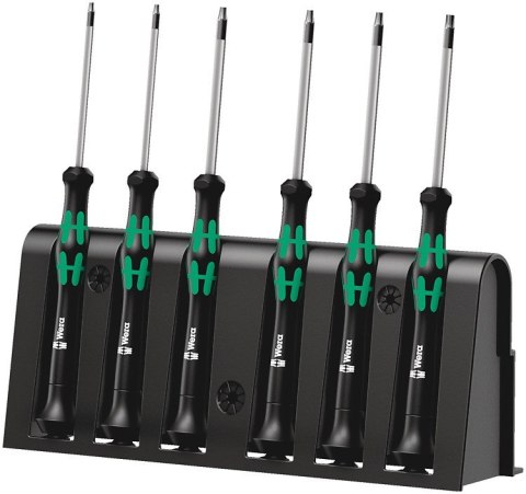 Zestaw wkrętaków precyzyjnych TORX BO z otworem+stojak, 6 szt. Zestaw wkrętaków precyzyjnych TORX BO z otworem+stojak, 6 szt.