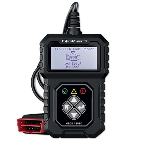 Qoltec Cyfrowy Tester diagnostyczny Interfejs ProLine | OBDII EOBD | Polskie MENU | 8V-25V | Dual system Qoltec Cyfrowy Tester diagnostyczny Interfejs ProLine | OBDII EOBD | Polskie MENU | 8V-25V | Dual system