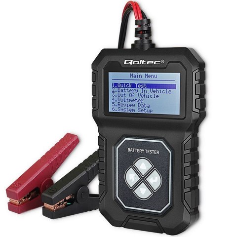 Qoltec Cyfrowy tester akumulatora z LCD | Polskie Menu | 12V | AGM | GEL | STD | 30-220AH Qoltec Cyfrowy tester akumulatora z LCD | Polskie Menu | 12V | AGM | GEL | STD | 30-220AH