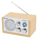 Denver TR-63LW radio Osobisty Analogowy Bambusowy, Srebrny