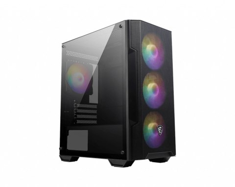 MSI MAG FORGE M100A zabezpieczenia & uchwyty komputerów Micro Tower Czarny, Przezroczysty