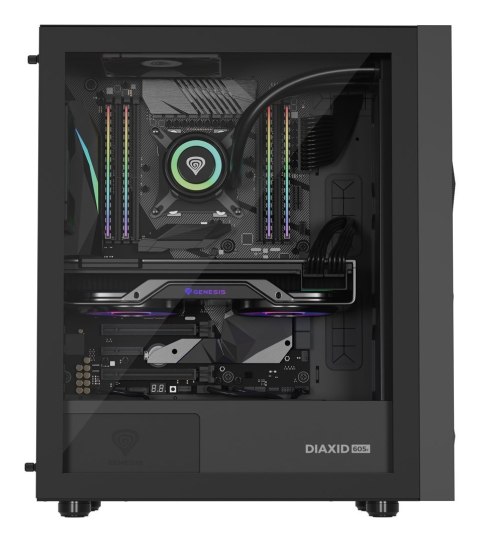 NATEC OBUDOWA GAMINGOWA GENESIS DIAXID 605F MIDI TOWER USB-C Z OKNEM CZARNA NATEC OBUDOWA GAMINGOWA GENESIS DIAXID 605F MIDI TOWER USB-C Z OKNEM CZARNA