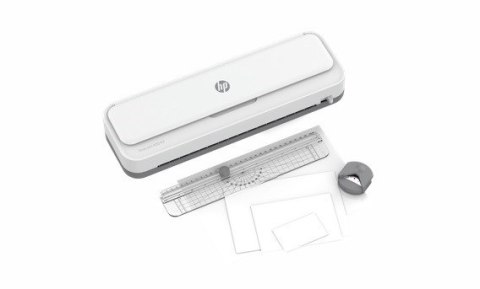 HP Laminator ONELAM 400 A3, na zimno/gorąco, zintegrowany trymer, zaokrąglacz rogów, prędkość 40cm/min + 15 folii: 3xA4, 4xA5, 4 HP Laminator ONELAM 400 A3, na zimno/gorąco, zintegrowany trymer, zaokrąglacz rogów, prędkość 40cm/min + 15 folii: 3xA4, 4xA5, 4