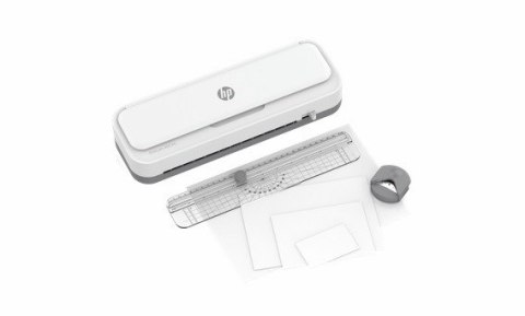HP ONELAM Laminator 400 A4, na zimno/ciepło, zintegrowany trymer, zaokrąglacz rogów, prędkość 40cm/min + 15 folii: 3xA4, 4xA5, 4 HP ONELAM Laminator 400 A4, na zimno/ciepło, zintegrowany trymer, zaokrąglacz rogów, prędkość 40cm/min + 15 folii: 3xA4, 4xA5, 4