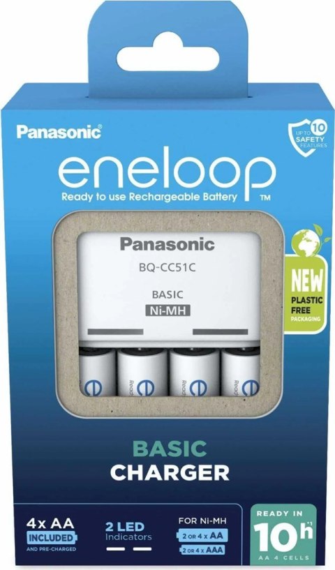 ŁADOWARKA PANASONIC BASIC + 4x AA ENELOOP 2000 mAh ŁADOWARKA PANASONIC BASIC + 4x AA ENELOOP 2000 mAh