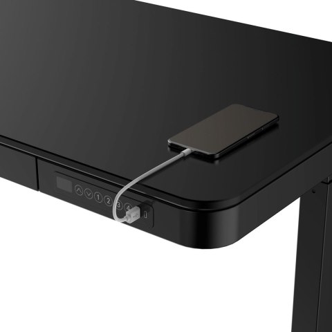 Zestaw Biurko TUCKANO czarne + Fotel ergonomiczny GEMBIRD czarny