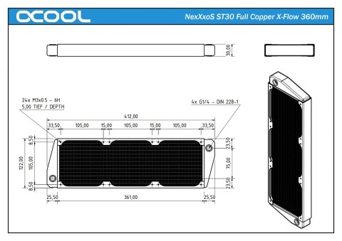Alphacool NexXxoS ST30 Radiator Alphacool NexXxoS ST30 Radiator
