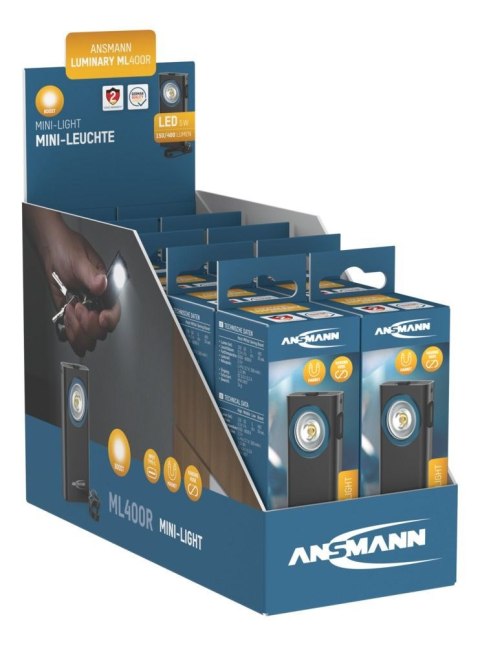 Ansmann ML400R Czarny Latarka brelok LED Ansmann ML400R Czarny Latarka brelok LED
