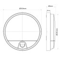 Lampa LED z czujnikiem ruchu na podczerwień MCE291 W 1100lm 15W IP54 Maclean Energy kolor biały