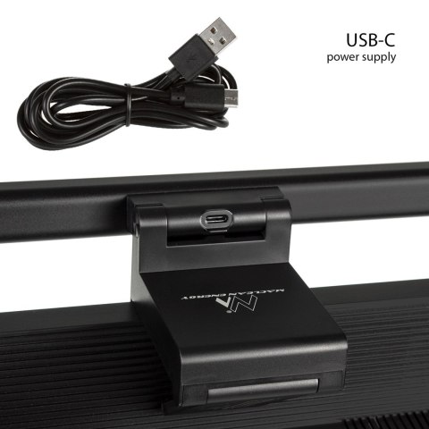 Lampka LED lightbar do komputera/monitora regulowana Maclean, 3 kolory światła, regulacja jasności, USB Type-C, 5V, MCE620 Lampka LED lightbar do komputera/monitora regulowana Maclean, 3 kolory światła, regulacja jasności, USB Type-C, 5V, MCE620