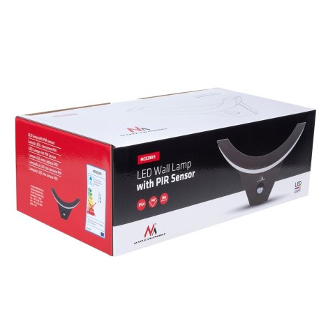 MACLEAN LAMPA LED Z CZUJNIKIEM RUCHU NA PODCZERWIEŃ 800LM 10W IP54 KOLOR CZARNY MCE290 B MACLEAN LAMPA LED Z CZUJNIKIEM RUCHU NA PODCZERWIEŃ 800LM 10W IP54 KOLOR CZARNY MCE290 B