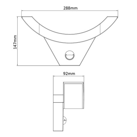 MACLEAN LAMPA LED Z CZUJNIKIEM RUCHU NA PODCZERWIEŃ 800LM 10W IP54 KOLOR CZARNY MCE290 B MACLEAN LAMPA LED Z CZUJNIKIEM RUCHU NA PODCZERWIEŃ 800LM 10W IP54 KOLOR CZARNY MCE290 B