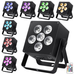Reflektor bateryjny LIGHT4ME ACCU PAR RGBWA-UV