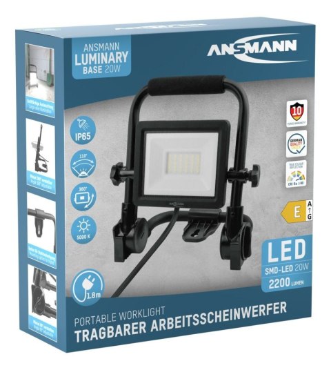 Ansmann FL20W-AC Czarny LED 20 W Ansmann FL20W-AC Czarny LED 20 W