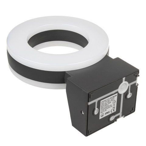 Lampa LED Maclean, ścienna, z czujnikiem PIR, PC+ALU, 20W, 1700lm, IP65, Neutral White 4000K, szara, MCE365 Lampa LED Maclean, ścienna, z czujnikiem PIR, PC+ALU, 20W, 1700lm, IP65, Neutral White 4000K, szara, MCE365