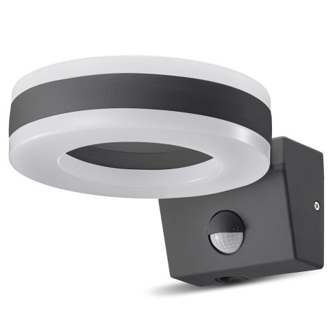 Lampa LED Maclean, ścienna, z czujnikiem PIR, PC+ALU, 20W, 1700lm, IP65, Neutral White 4000K, szara, MCE365 Lampa LED Maclean, ścienna, z czujnikiem PIR, PC+ALU, 20W, 1700lm, IP65, Neutral White 4000K, szara, MCE365