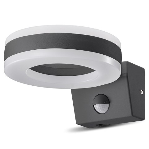 Lampa LED Maclean, ścienna, z czujnikiem PIR, PC+ALU, 20W, 1700lm, IP65, Neutral White 4000K, szara, MCE365 Lampa LED Maclean, ścienna, z czujnikiem PIR, PC+ALU, 20W, 1700lm, IP65, Neutral White 4000K, szara, MCE365