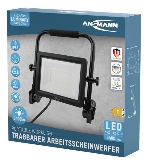 Lampa przemysłowa Ansmann FL50W-AC Industrial light EEC E (A - G) 50 W 5400 lm Daylight white 1600-0627 Lampa przemysłowa Ansmann FL50W-AC Industrial light EEC E (A - G) 50 W 5400 lm Daylight white 1600-0627