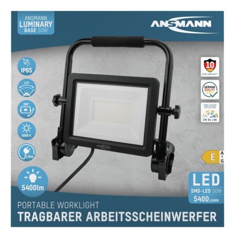 Lampa przemysłowa Ansmann FL50W-AC Industrial light EEC E (A - G) 50 W 5400 lm Daylight white 1600-0627 Lampa przemysłowa Ansmann FL50W-AC Industrial light EEC E (A - G) 50 W 5400 lm Daylight white 1600-0627