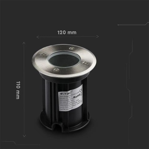 Oprawa gruntowa V-TAC VT-7677 najazdowa 230V IP65 GU10 (SKU 7515) Czarny, Srebrny Oprawa gruntowa V-TAC VT-7677 najazdowa 230V IP65 GU10 (SKU 7515) Czarny, Srebrny