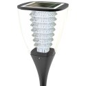 POWERNEED SOLARNA LAMPA OGRODOWA PEARL 100LM, CIEPŁY BIAŁY LEDX7, PANEL SOLARNY 1.6W CZUJNIK ZMIERZCHU, 80CM, CZARNA, ESL-25H