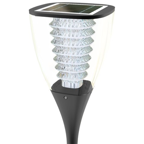 POWERNEED SOLARNA LAMPA OGRODOWA PEARL 100LM, CIEPŁY BIAŁY LEDX7, PANEL SOLARNY 1.6W CZUJNIK ZMIERZCHU, 80CM, CZARNA, ESL-25H