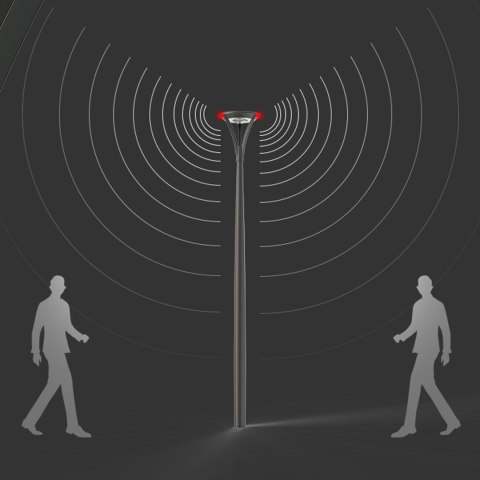 POWERNEED SOLARNA LAMPA ULICZNA 3000LM, LED X42, PANEL SOLARNY 18.75W, CZUJNIK RUCHU I ZMIERZCHOWY, 360°, CZARNA, SLL-31