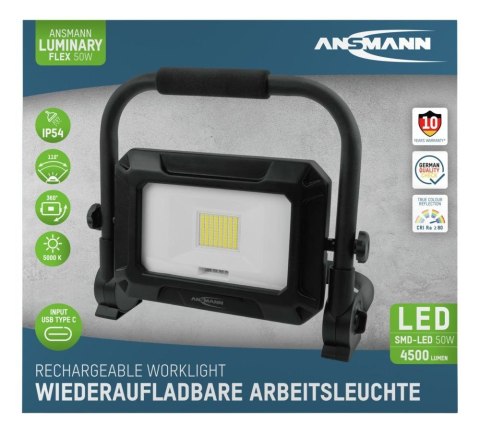 Przenośne światło przemysłowe Ansmann FL50W-R 50 W 4500 lm światło dzienne Przenośne światło przemysłowe Ansmann FL50W-R 50 W 4500 lm światło dzienne