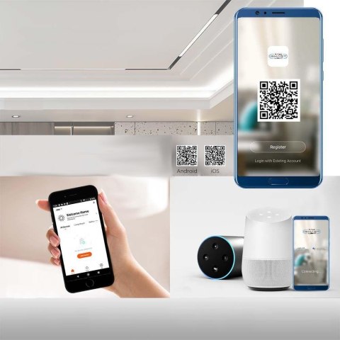 Oprawa Szynosystemu 48V V-TAC 14W LED SMART WiFi TRACKLIGHT 3w1 Czarna VT-3614 2700K-6400K 1300lm Oprawa Szynosystemu 48V V-TAC 14W LED SMART WiFi TRACKLIGHT 3w1 Czarna VT-3614 2700K-6400K 1300lm