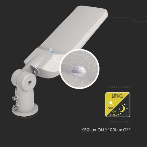 Oprawa Uliczna LED V-TAC SAMSUNG CHIP z regulacją i czujnikiem światła 50W 120Lm/W VT-59ST-S 4000K 5000lm Oprawa Uliczna LED V-TAC SAMSUNG CHIP z regulacją i czujnikiem światła 50W 120Lm/W VT-59ST-S 4000K 5000lm