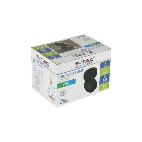 Oprawa V-TAC VT-707 7W LED 4000K 770lm (SKU 8220) Czarny Oprawa V-TAC VT-707 7W LED 4000K 770lm (SKU 8220) Czarny