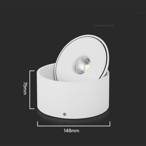 Oprawa natynkowa LED V-TAC VT-2825 20W CRI90 CCT 3000K-4000K-6400K 1408lm (SKU 23155) Biały Oprawa natynkowa LED V-TAC VT-2825 20W CRI90 CCT 3000K-4000K-6400K 1408lm (SKU 23155) Biały