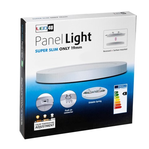 Panel plafon LED 7in1 podtynkowy natynkowy ultra slim 30W 3 kolory (WW, NW, CW) Led4U LD142 mikrofala wbudowany zasilacz Panel plafon LED 7in1 podtynkowy natynkowy ultra slim 30W 3 kolory (WW, NW, CW) Led4U LD142 mikrofala wbudowany zasilacz