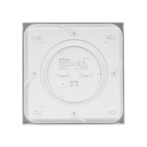 Plafon V-TAC 24W LED Kwadrat IP44 Czujnik Ruchu Mikrofalowy 30x30cm Biały VT-8624SW-SQ 4000K 2400lm Plafon V-TAC 24W LED Kwadrat IP44 Czujnik Ruchu Mikrofalowy 30x30cm Biały VT-8624SW-SQ 4000K 2400lm